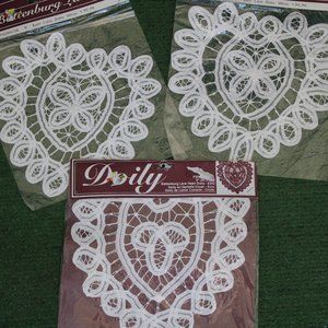 3 pc Vintage 1990`s Battenburg lace